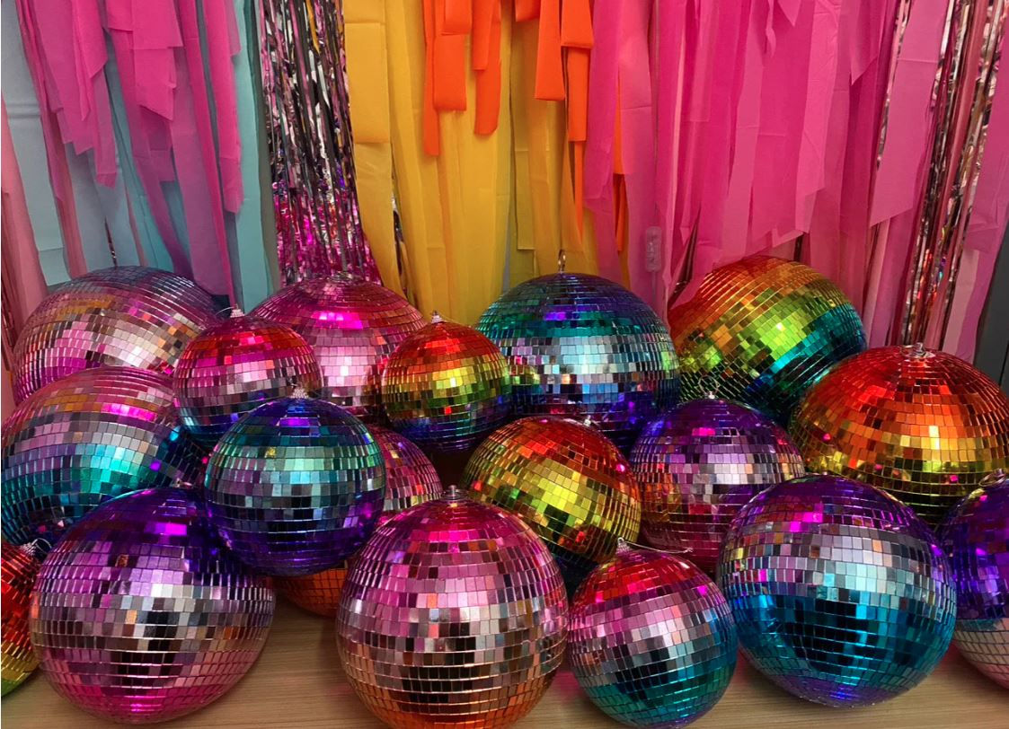Colorful Disco Balls - Assorted Colors & Sizes