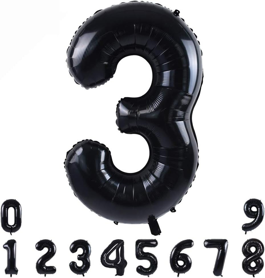 Thumbnail: Black 40 Inch Big Number Balloons