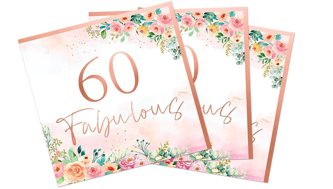 60th Fabulous Lunch Napkins