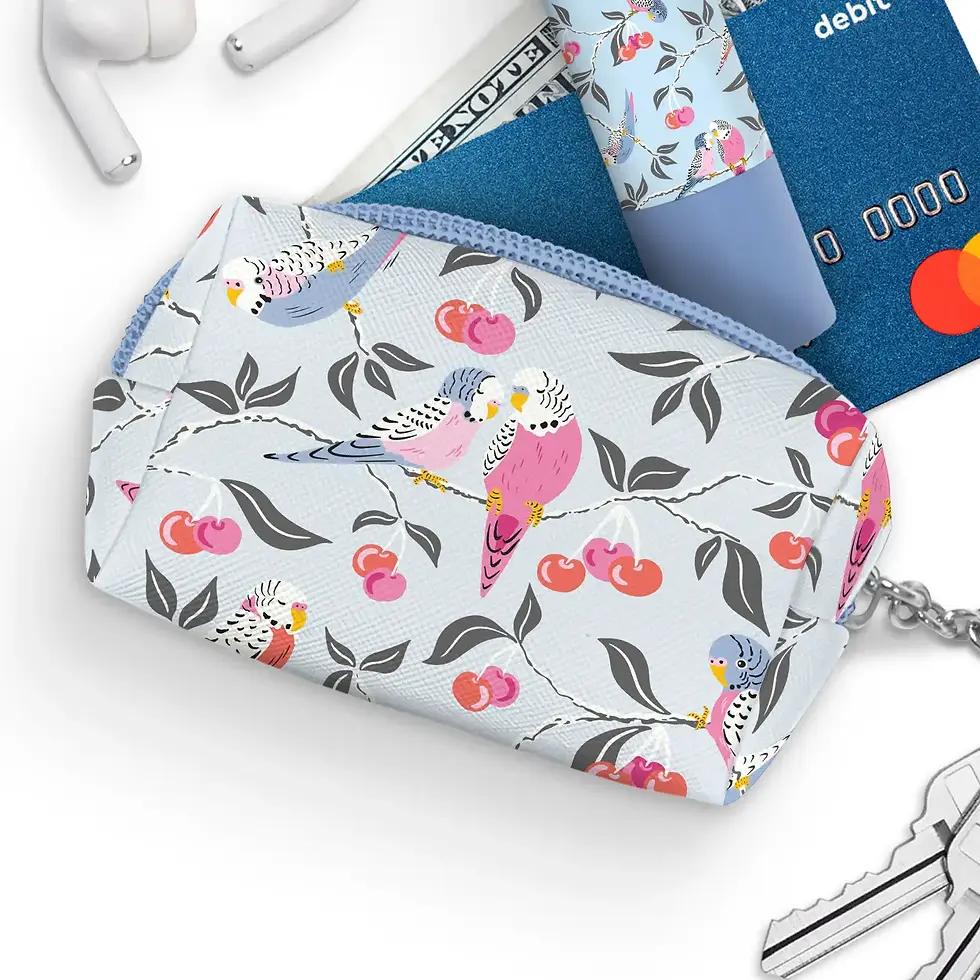 Thumbnail: Birds in the Cherry Tree Key Chain Pouch
