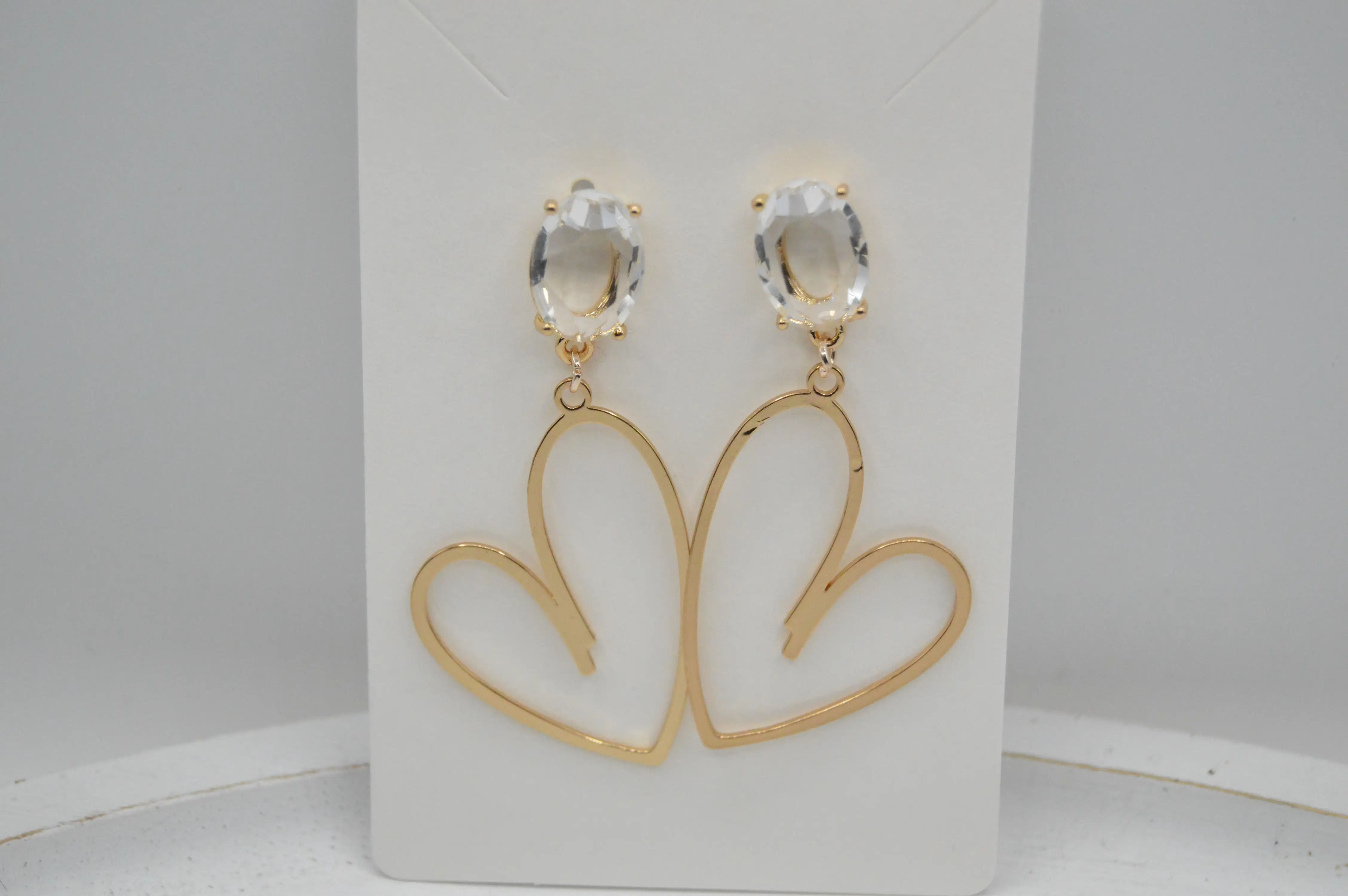Love Gold Heart Earrings