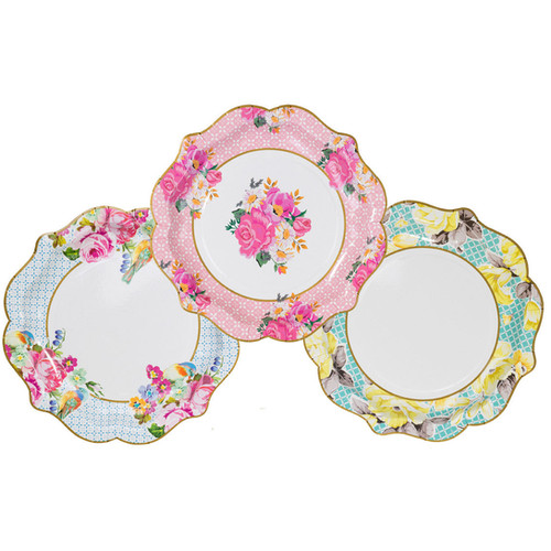 Truly Scrumptious Pretty Floral Paper Plate Set Ohmy Creative