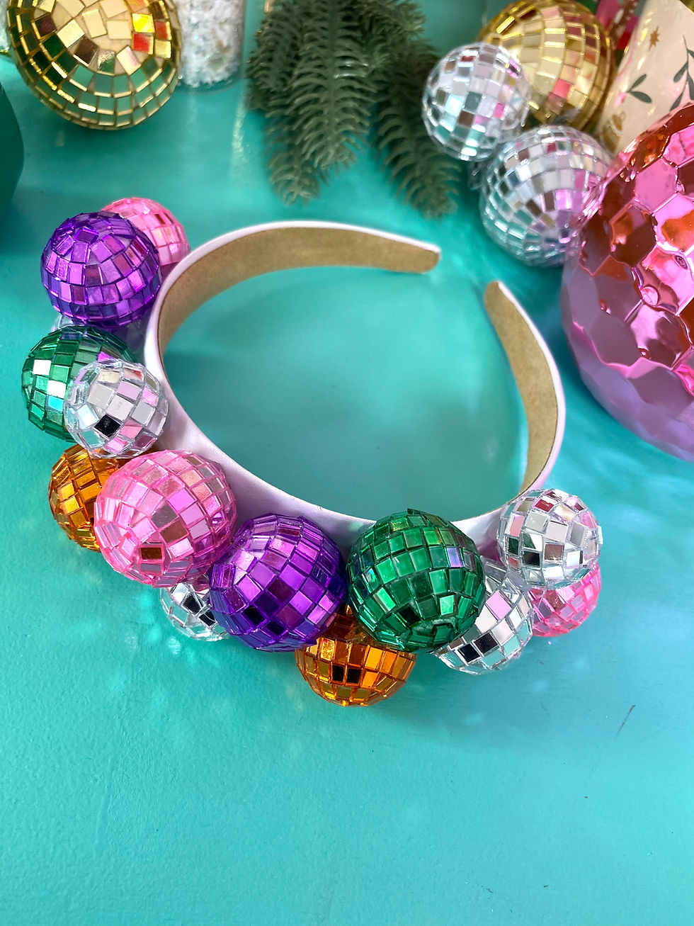Thumbnail: Handmade Disco Ball Diva Crowns