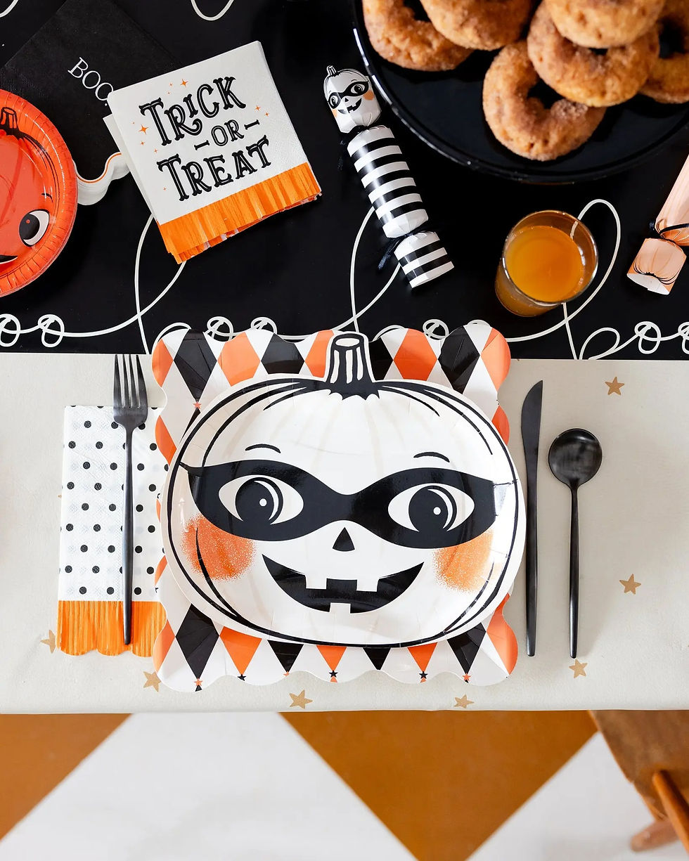 Thumbnail: Vintage Pumpkin Plate Set