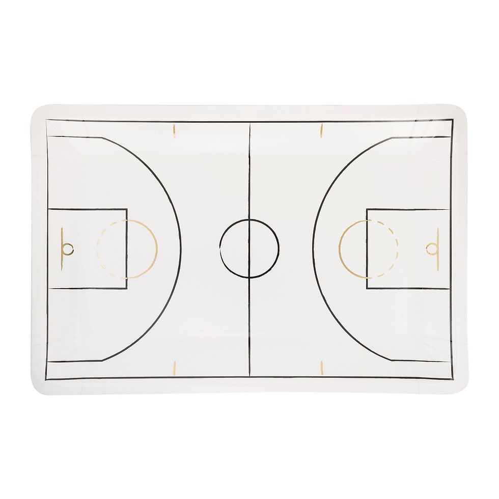 Basketball Court Paper Plates