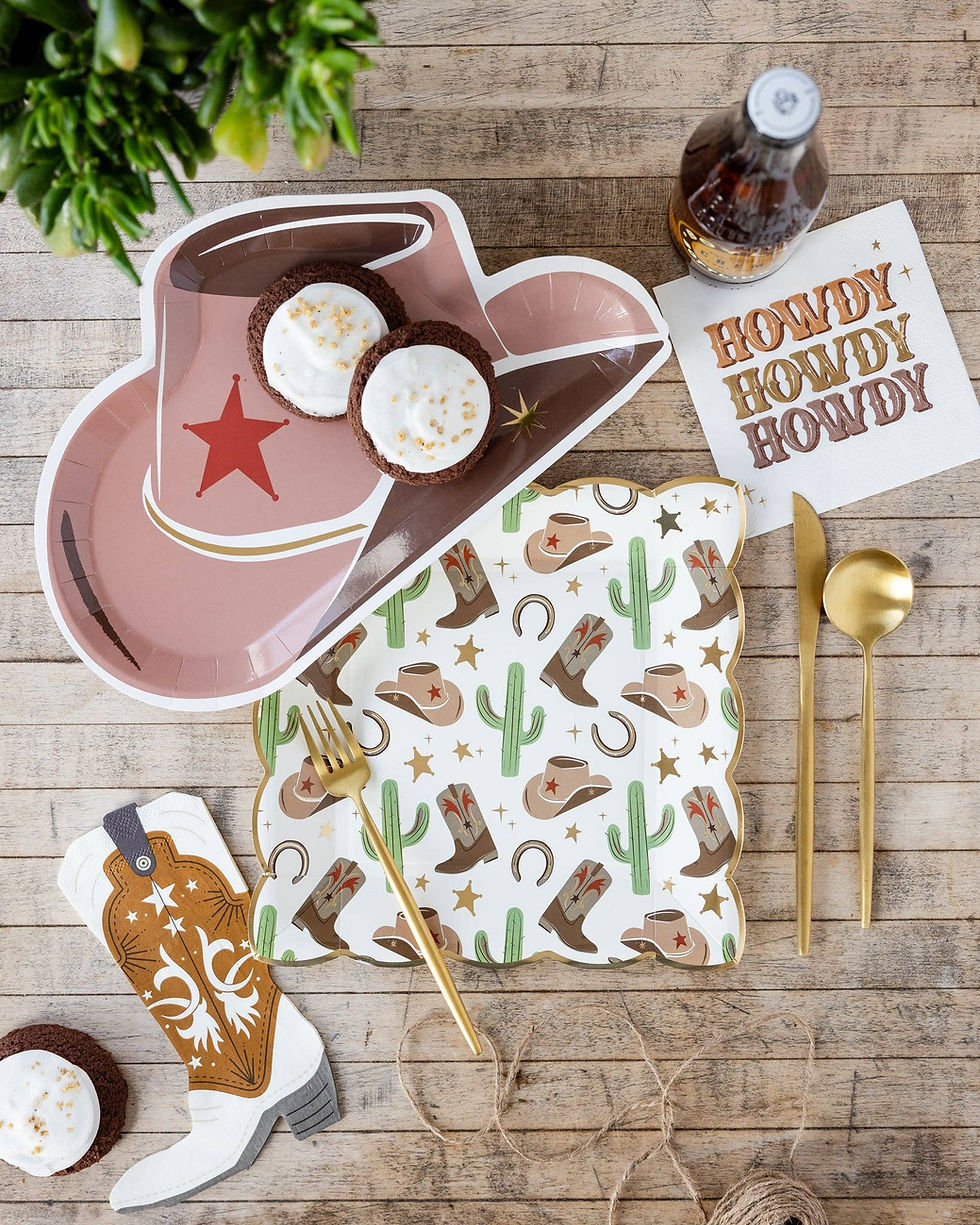 Thumbnail: Cowboy Tan Hat Shaped Plate