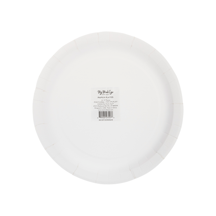 Thumbnail: Pink Chintz Floral Paper Plate