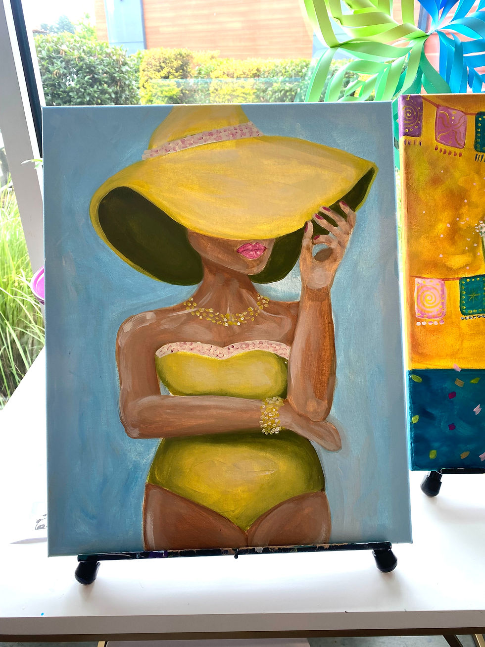 Summer Sun Girl Paint & Sip Class
