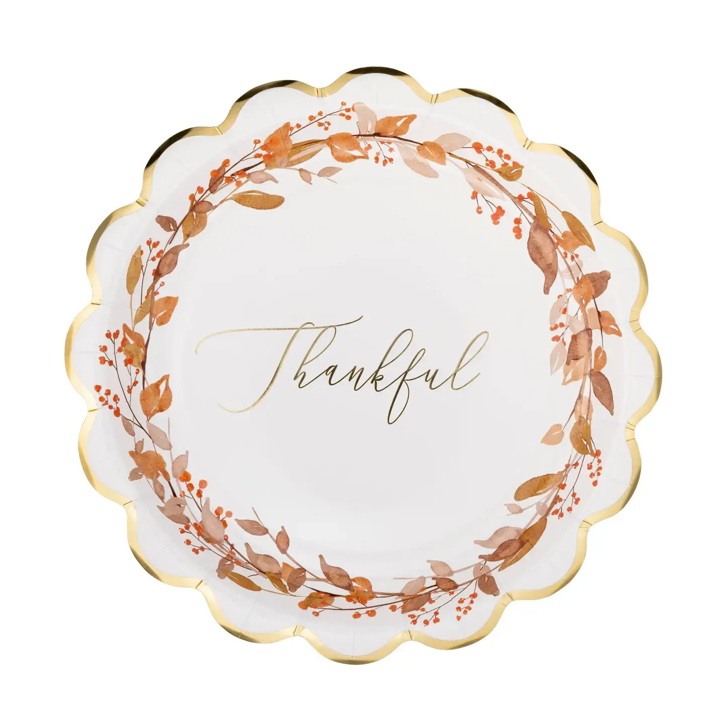 Thankful Wreath Plate