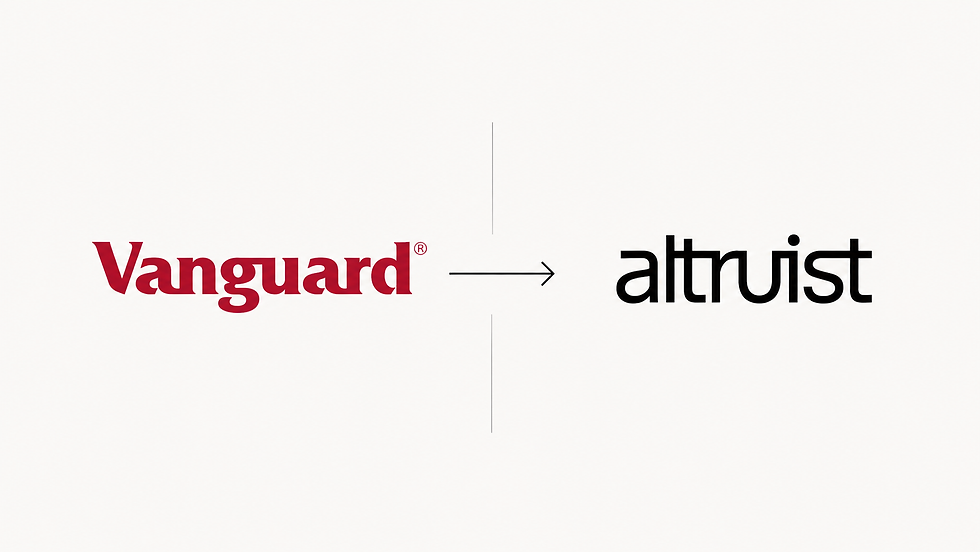 Vanguard logo and Altruist logo representing Vanguard’s acquisition of Altruist