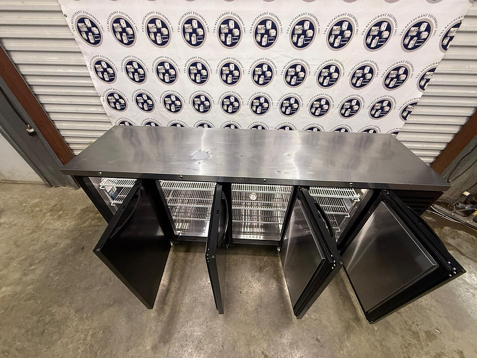 Thumbnail: True Refrigeration TBR92-RISZ1-R- B-SSSS-1 Back Bar Cooler Four-section 92"W