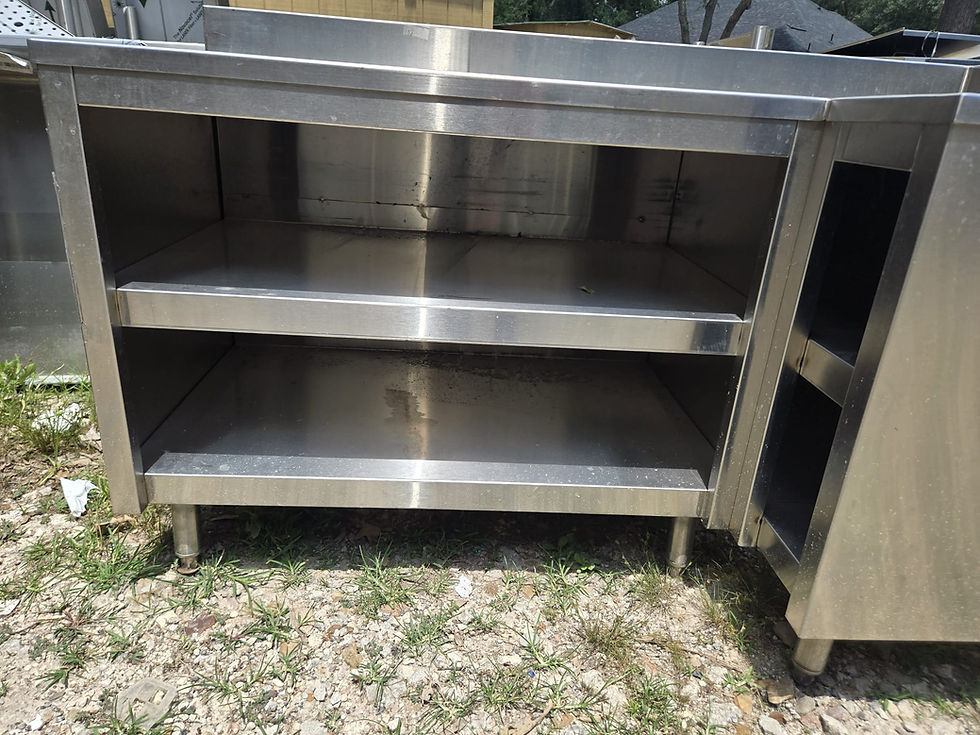 Thumbnail: Stainless Steel Bar Cabinet with Drainboard Top