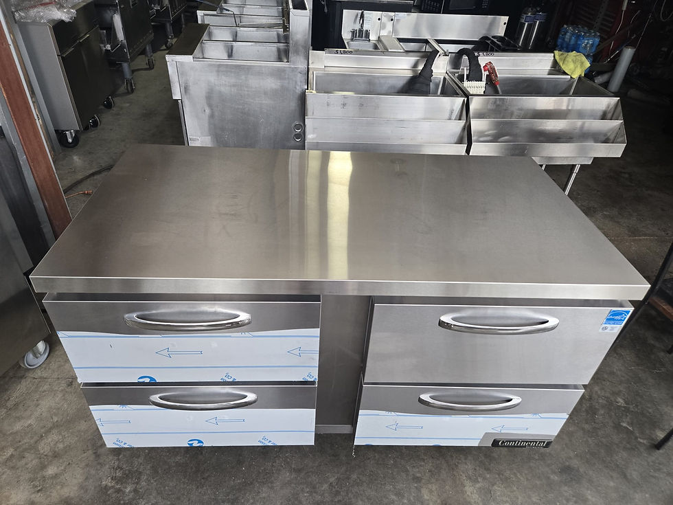 Thumbnail: Undercounter Refrigerator w/ (2) Sections & (4) Drawers, 115v- Continental 60" W