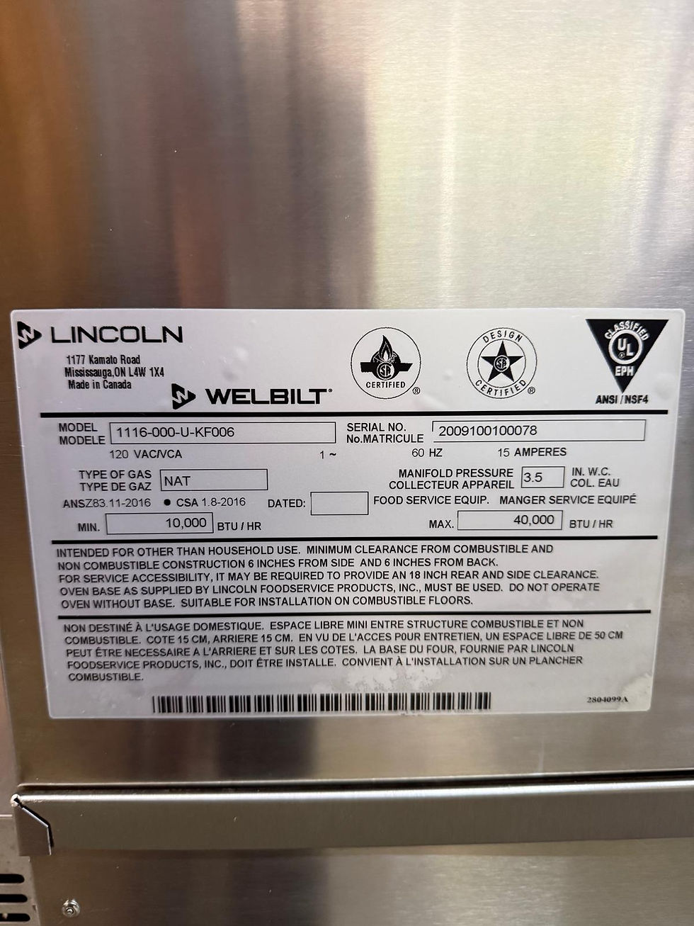 Thumbnail: Lincoln Impinger Double 1116 Double Stack Gas Fired Conveyor Pizza Ovens