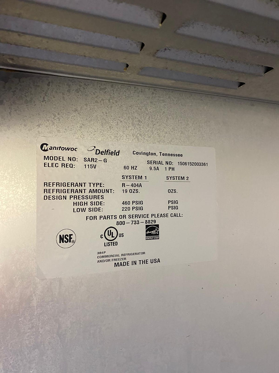 Thumbnail: Delfield Two Section Full Glass Door Reach-In Refrigerator - 115V