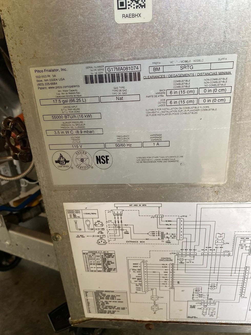 Thumbnail: PITCO SRTG" H.D COMMERCIAL 17.5 G NATURAL GAS RETHERMALIZER ON CASTERS  USED