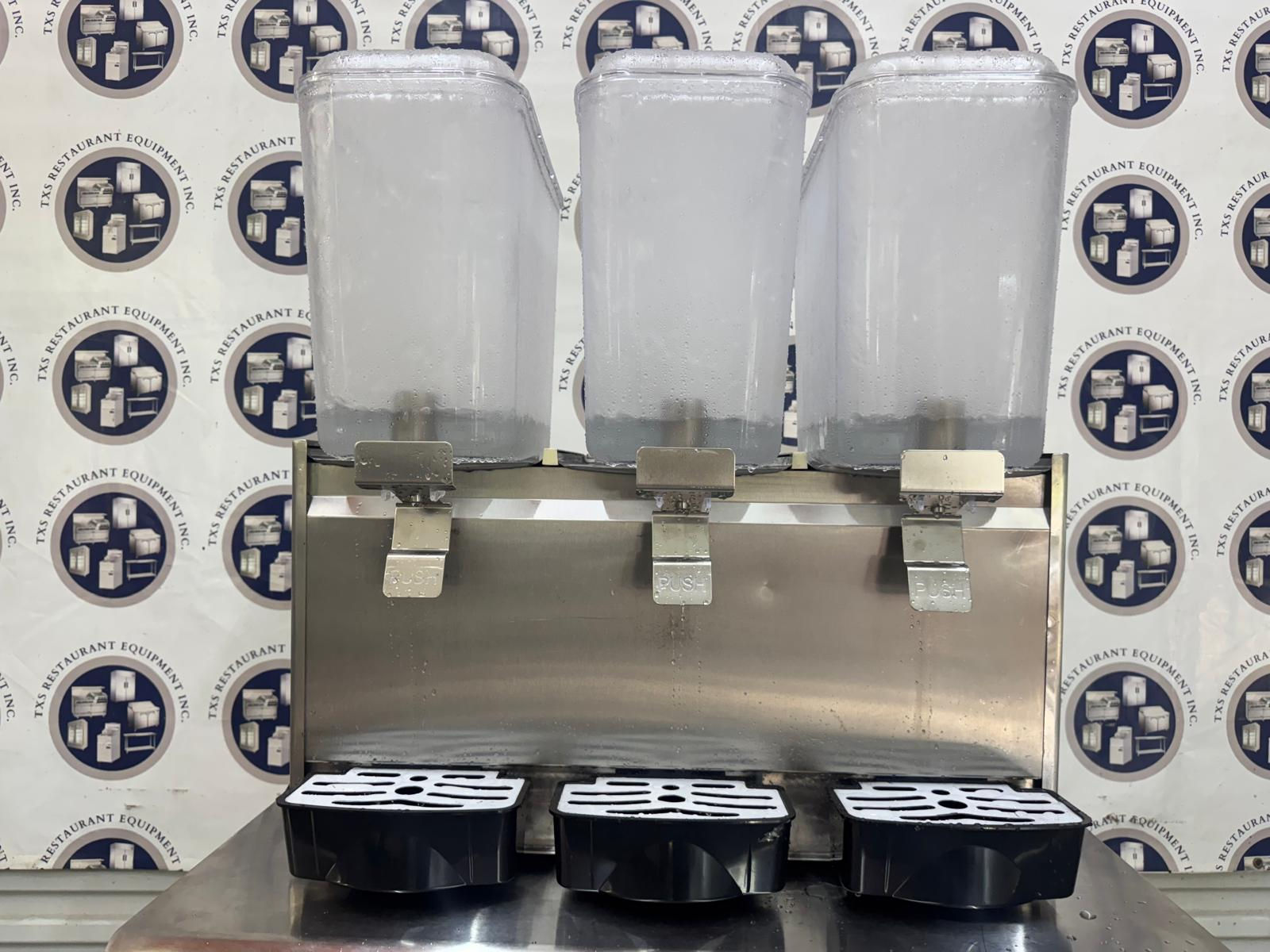 Crathco 3-Bowl Commercial Cold Beverage Dispenser - 14.25 Gallon Stainless Steel
