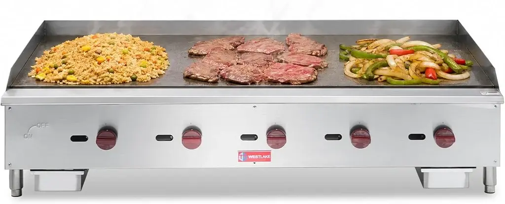 WESTLAKE 60" 5-Burner Commercial Gas Griddle (Model EGG-60S)
