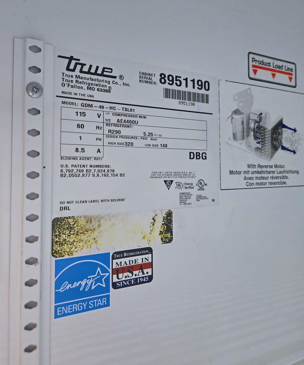 Thumbnail: True GDM-49RL-HC~TSL01 Black Rear Load Glass Door Merchandiser – 2016