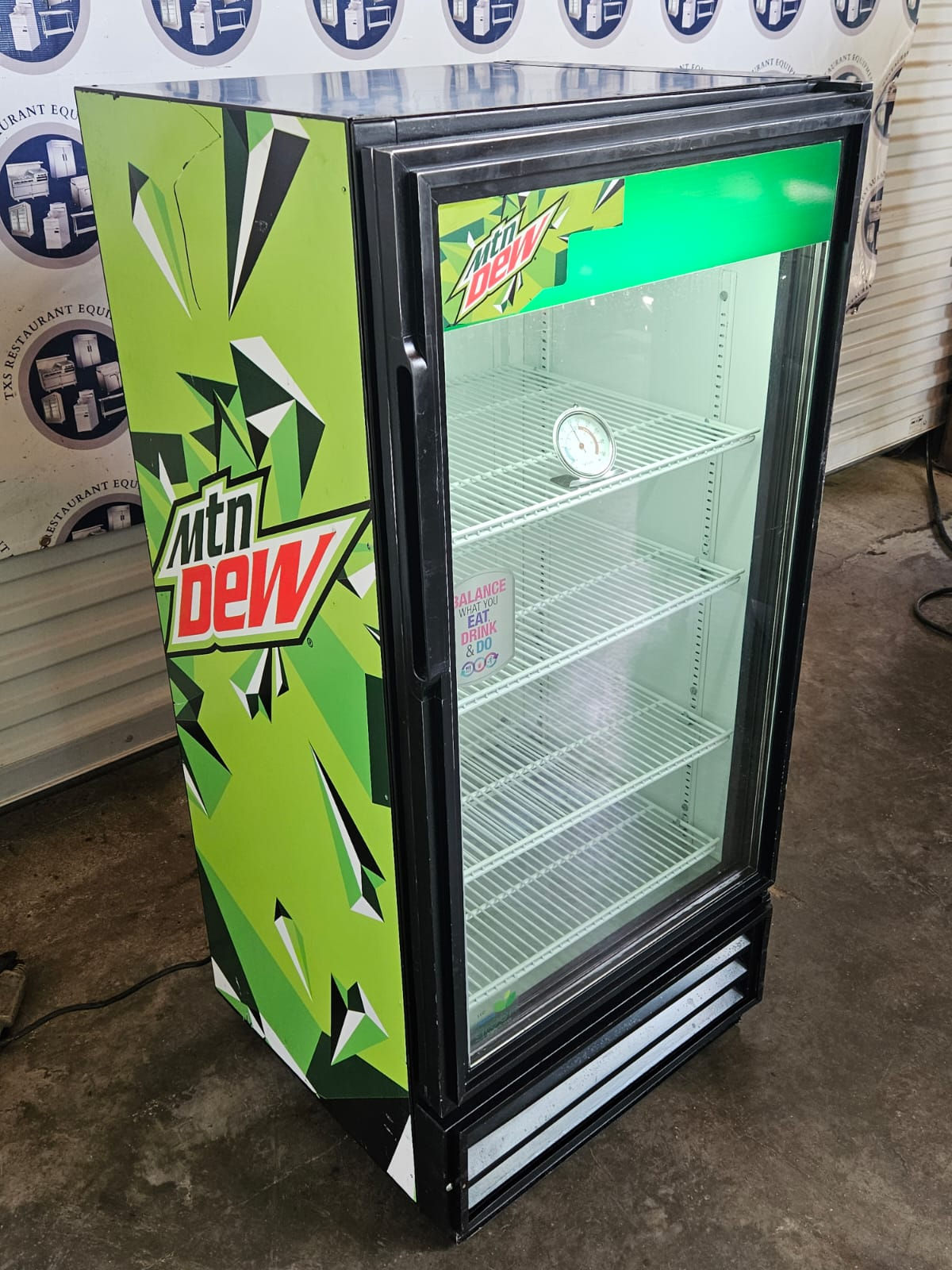 Black Refrigerated Glass Door Merchandiser 24 7/8"W x 23"D x 53 3/8"H, 120V