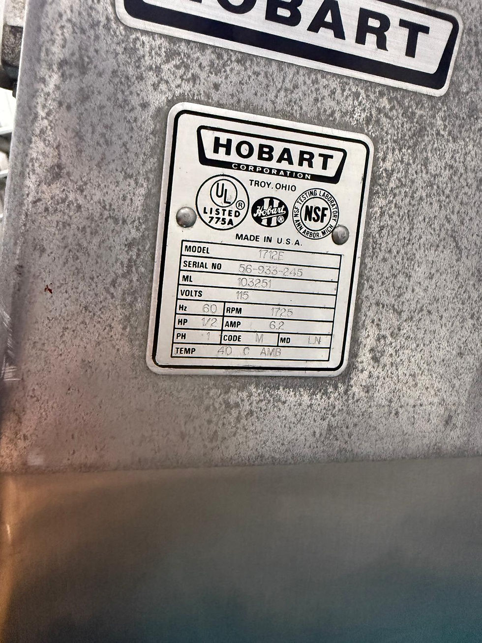 Thumbnail: HOBART MODEL 1712 AUTOMATIC COMMERCIAL COUNTERTOP MEAT SLICER W/ SHARPENER