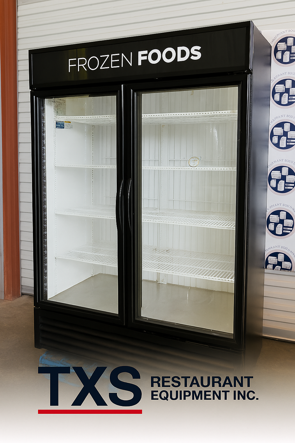 True GDM-49F-HC~TSL01BK 2 Glass Door Merchandiser Freezer – 49 cu. ft. – Used