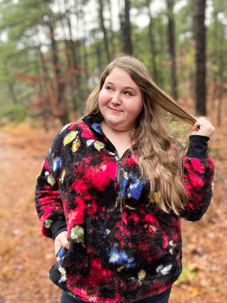 LuLaRoe Nancy Half-Zip Fleece Pullover 