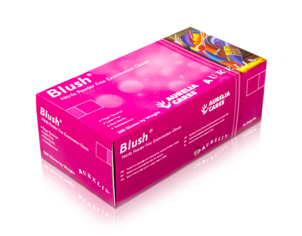 Thumbnail: Aurelia Blush Nitrile Gloves