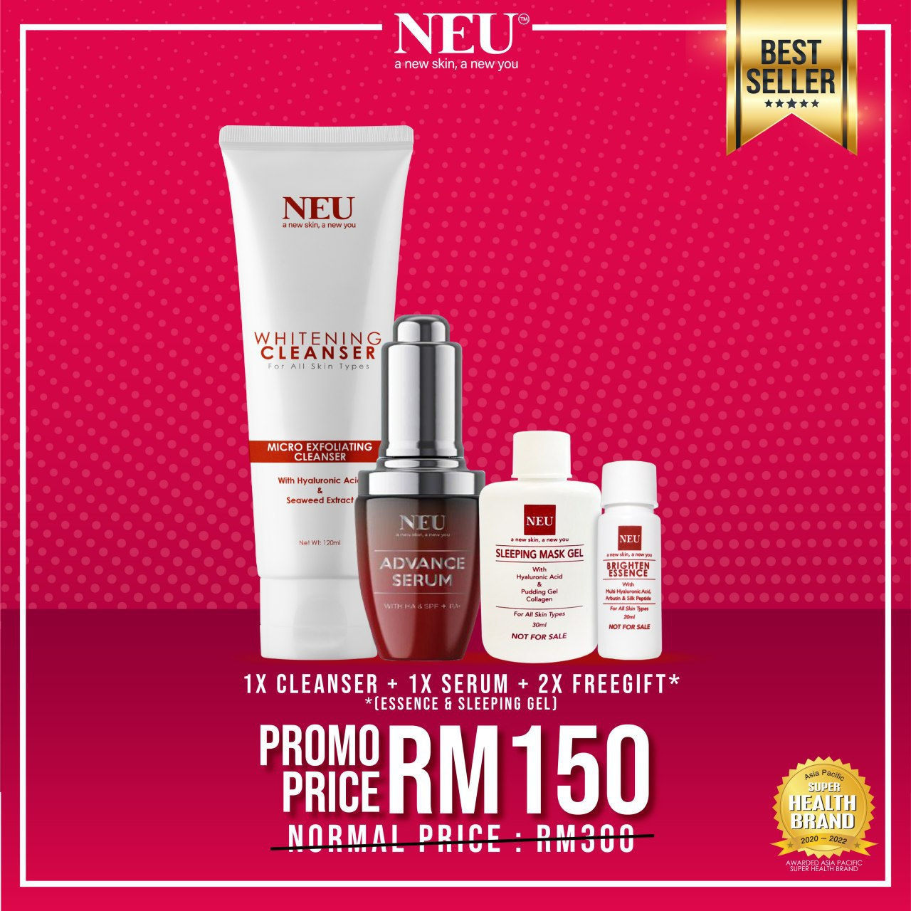 Combo Set C: Neu Advance Serum & Neu Whitening Cleanser