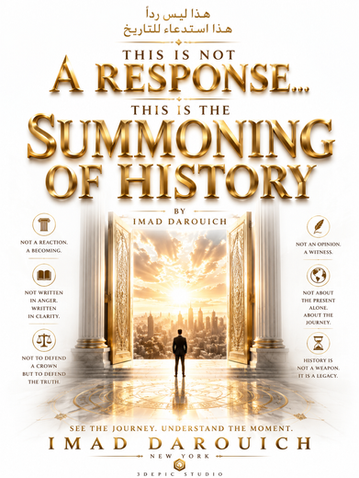 This Is Not a Response… This Is the Summoning of History BY IMAD DAROUICH هذا ليس ردًا هذا استدعاء للتاريخ
