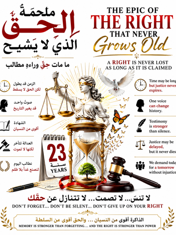 The Epic of the Right That Never Grows Old  ملحمةُ الحقِّ الذي لا يشيخ