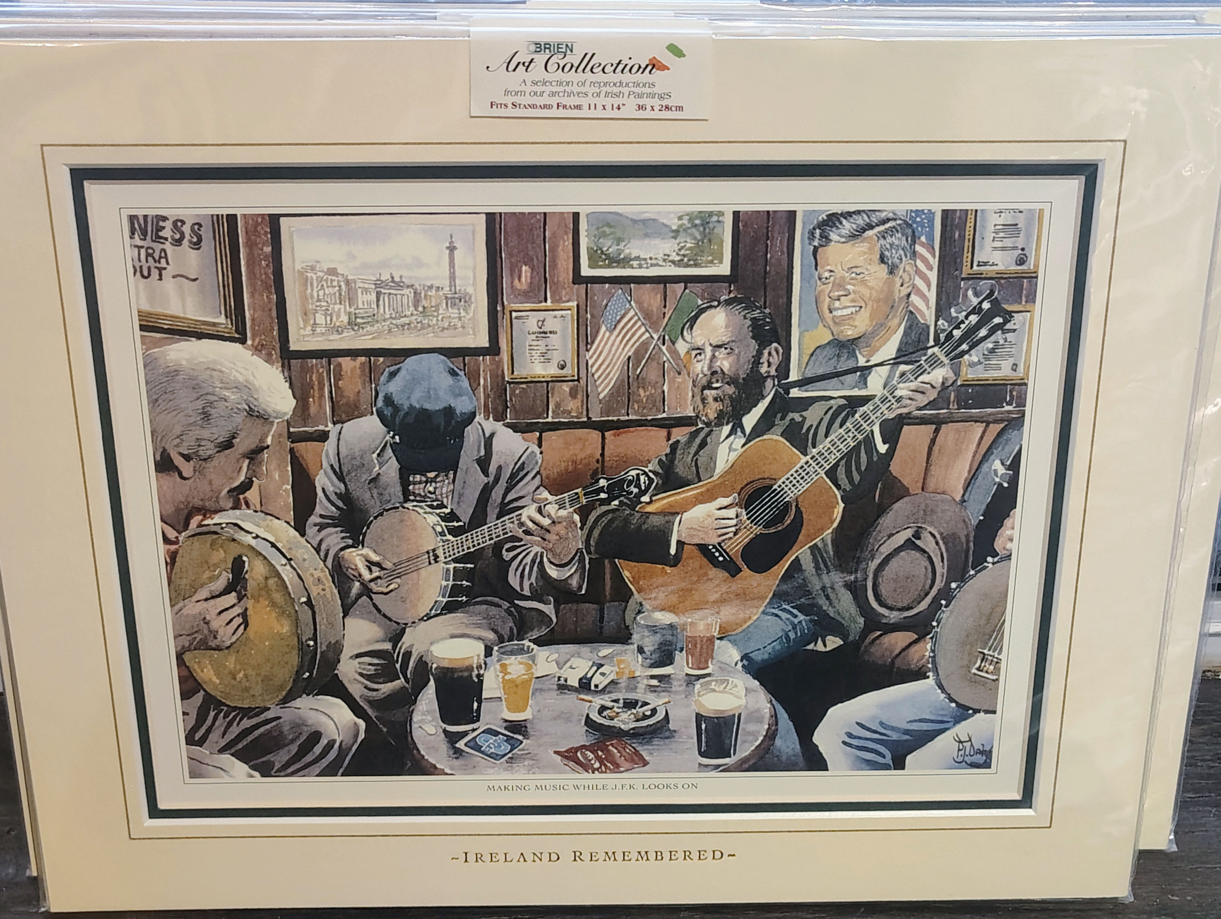 Art Collection -Making Music While J.F.K. Looks On