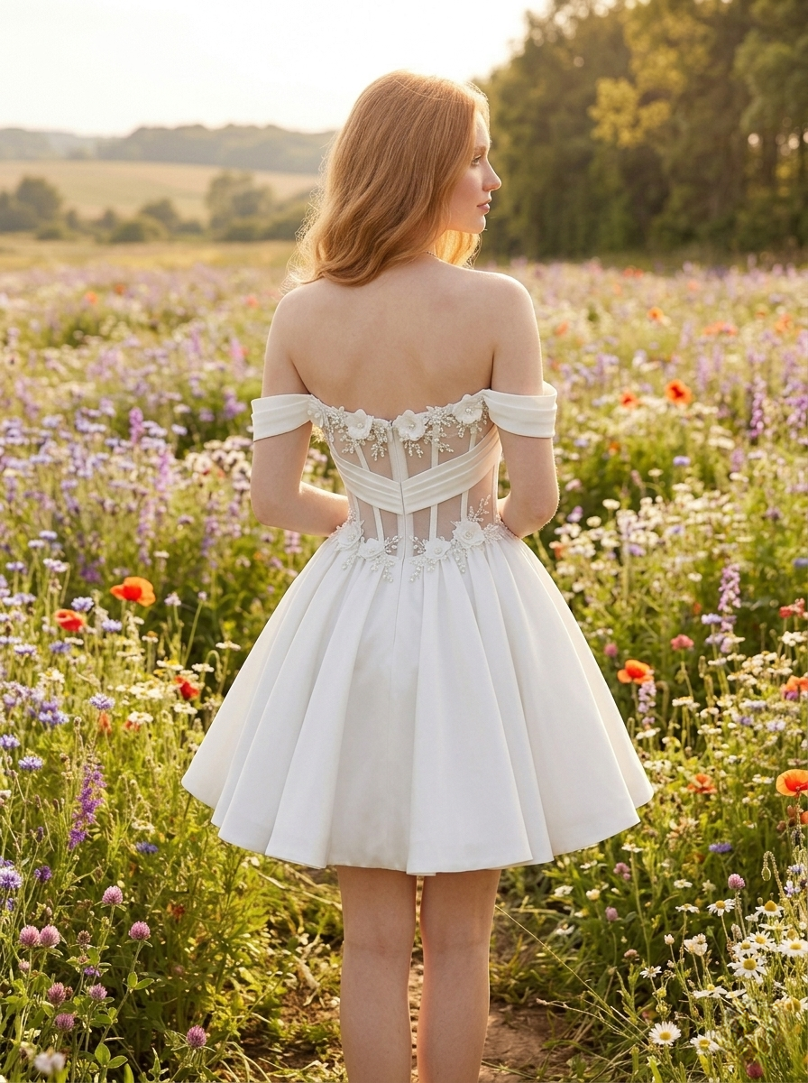 robe de mariée courte de qualité 
