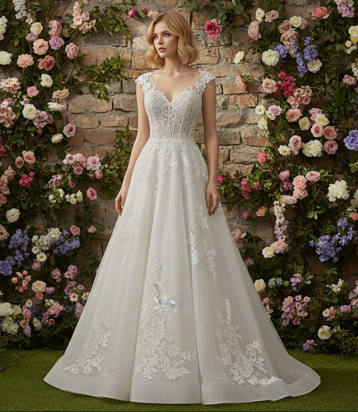 Robe de mariée fluide dentelle 2027
