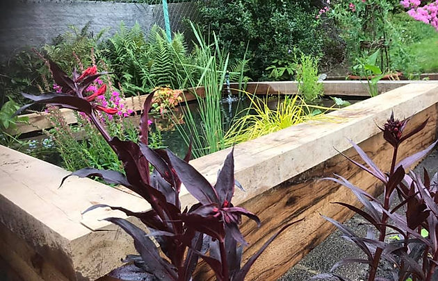 Raised planted pond