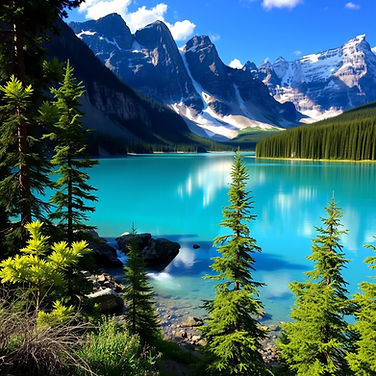 calming scene- turquoise waters of Lake Louise in Banff .jpg