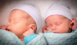 Eerste moment met tweeling