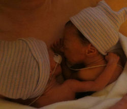 Eerste moment met tweeling