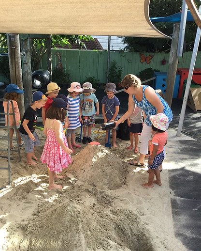 Volcanoes in the sandpit