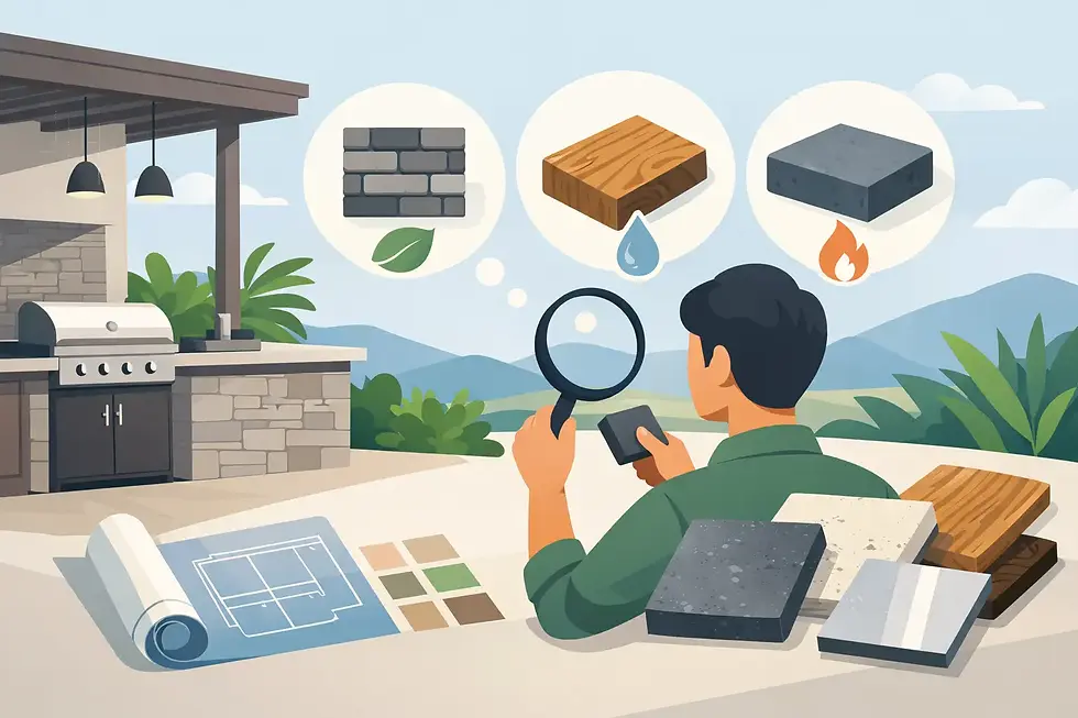 How to Choose Outdoor Kitchen Materials Wisely