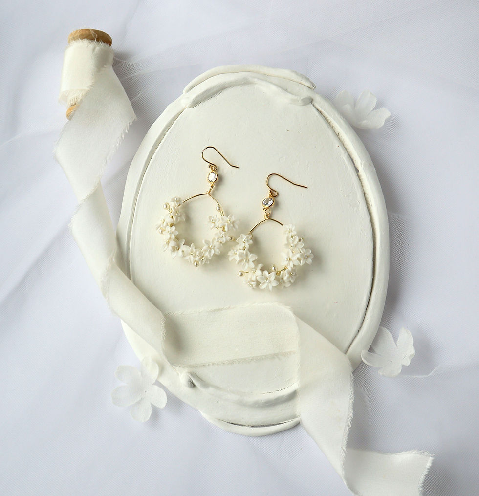 Colette, créoles mariée avec des fleurs d'oranger