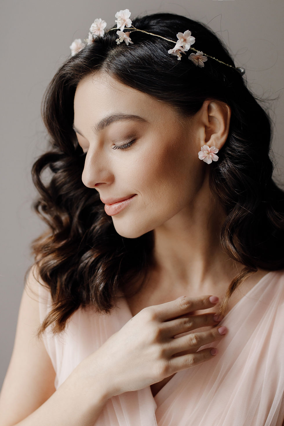 Miniature : Églantine, couronne de mariée avec fleurs de cerisier