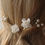 Miniature : barrettes à cheveux mariée avec des roses