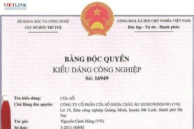 Ảnh bằng độc quyền kiểu dáng công nghiệp