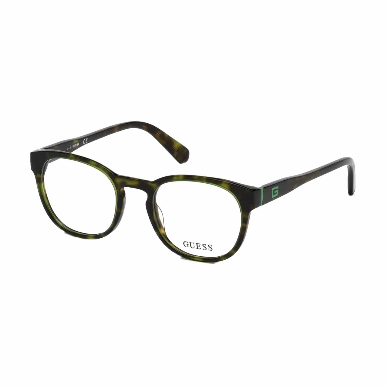 Guess GU-1907-098 Dark Green Round Men's Acetate Eyeglasses