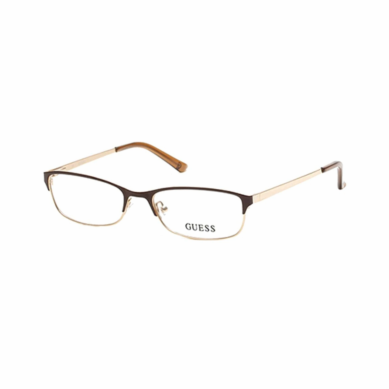 Guess GU-2544-045 Shiny Light Brown Rectangular Women's Metal Eyeglasses