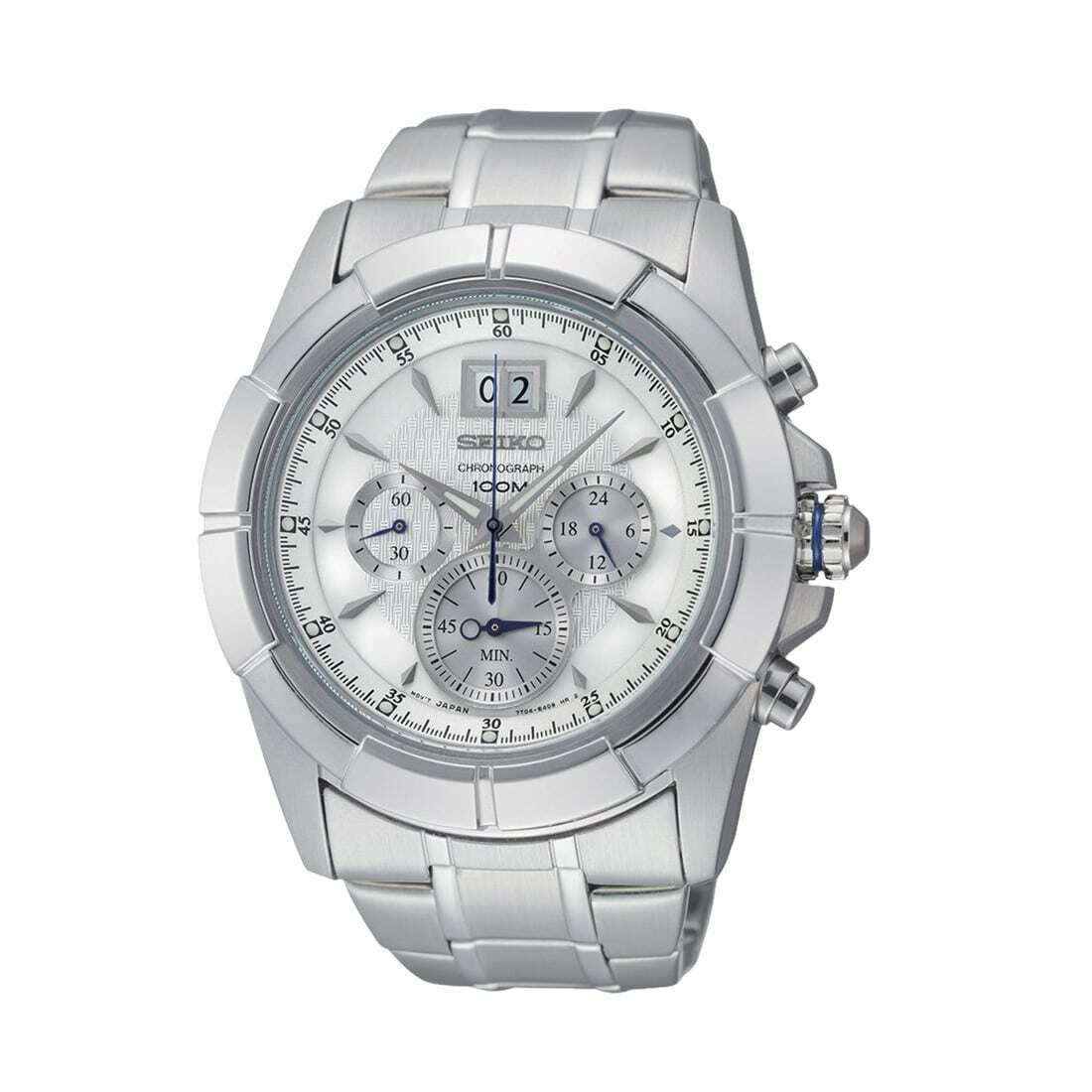 Seiko SPC107 Stainless Steel Silver Dial Men's Chronograph Watch