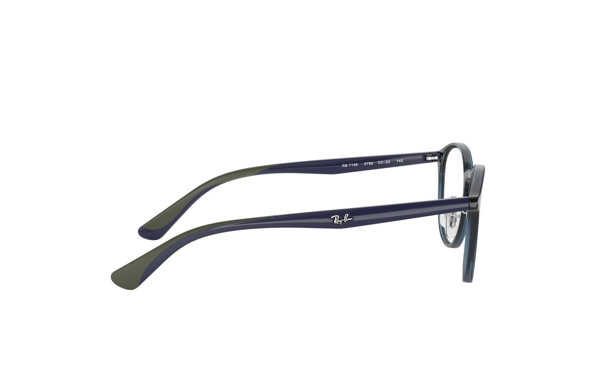 Ray-Ban RB7156-5796 Unisex Gloss Blue Phantos 53mm Lens Optical Eyegla