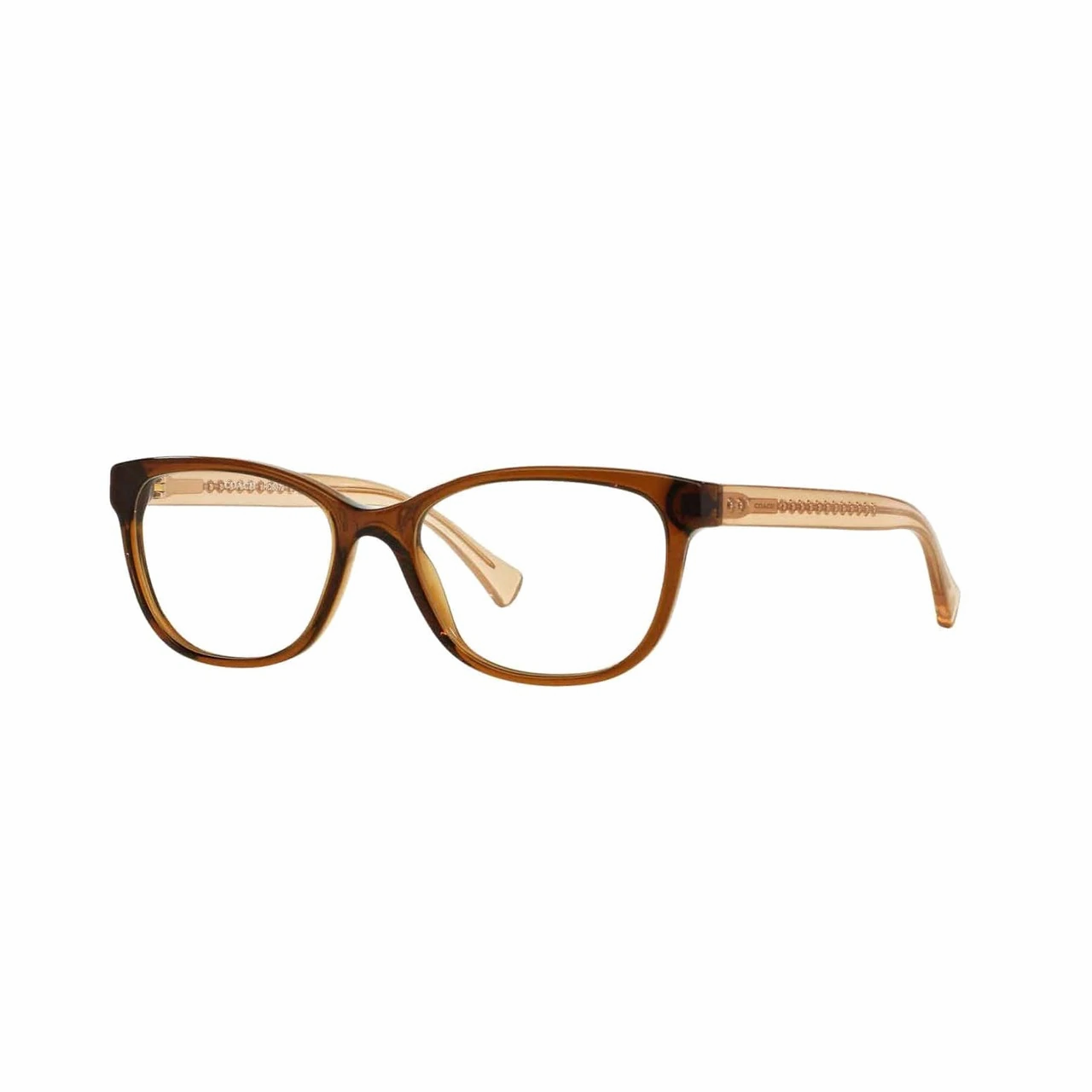 Coach HC6072-5328 Brown Glitter Crystal Women's Square Plastic Eyeglasses