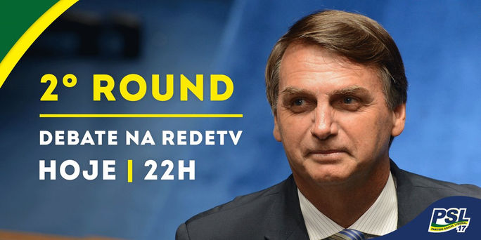 Twitter #DebateRedeTV #JairMessiasBolsonaro #BolsonaroPresidente17 #VotoBolsonaro17 Mundial